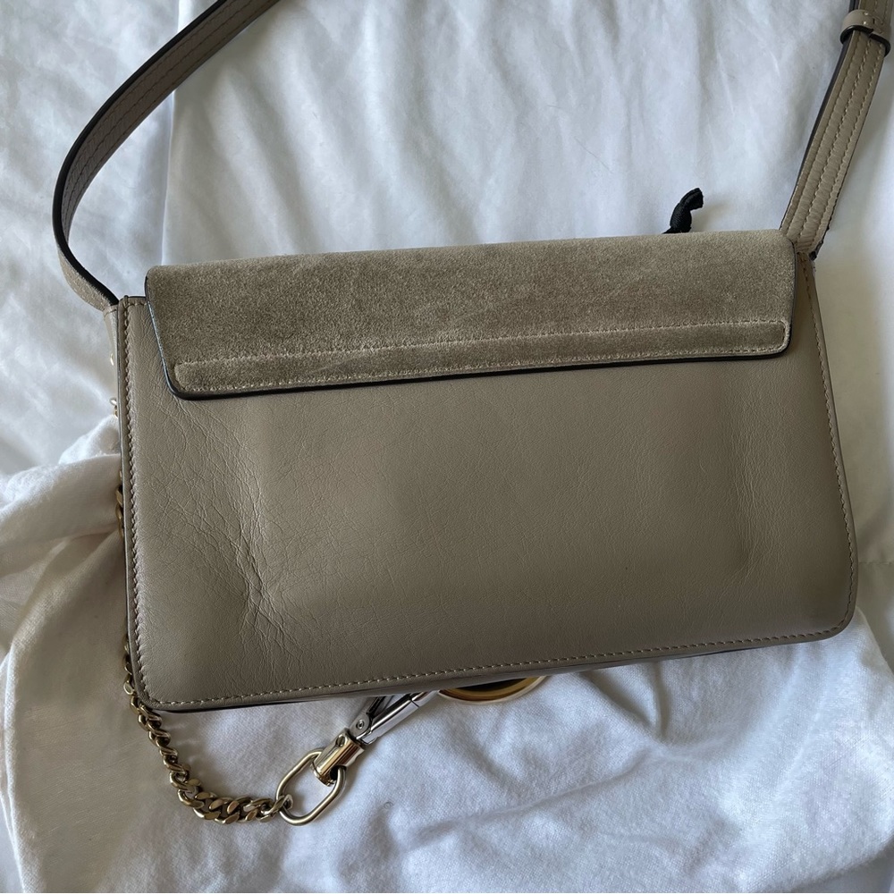 Chloe Suede Calfskin Small Faye Shoulder Bag - Picture 3 of 10